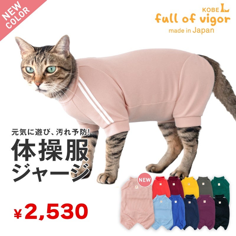 猫用体操服ジャージつなぎ