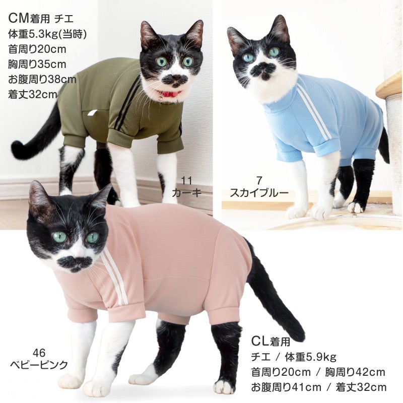猫用体操服ジャージつなぎ