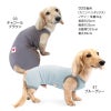 シンプルベア天袖なしお部屋着(ダックス・小型犬用)