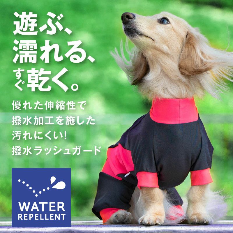 伸びて 着せやすい ドッグプレイ(R) 撥水 レイン ラッシュガード