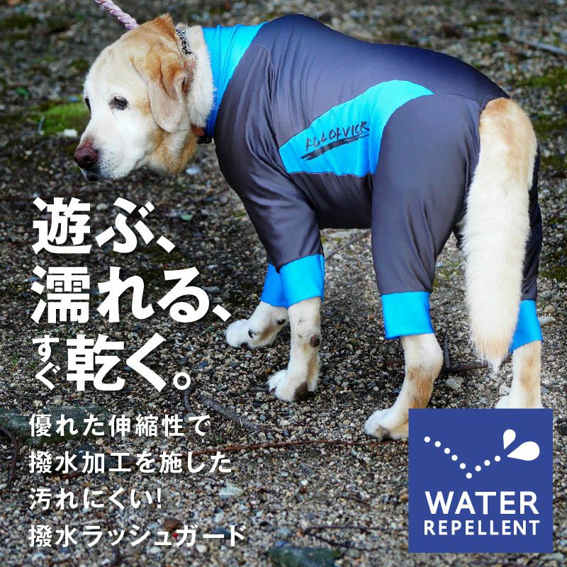 中型犬用 伸びて 着せやすい ドッグプレイ(R) 撥水 ラッシュガード