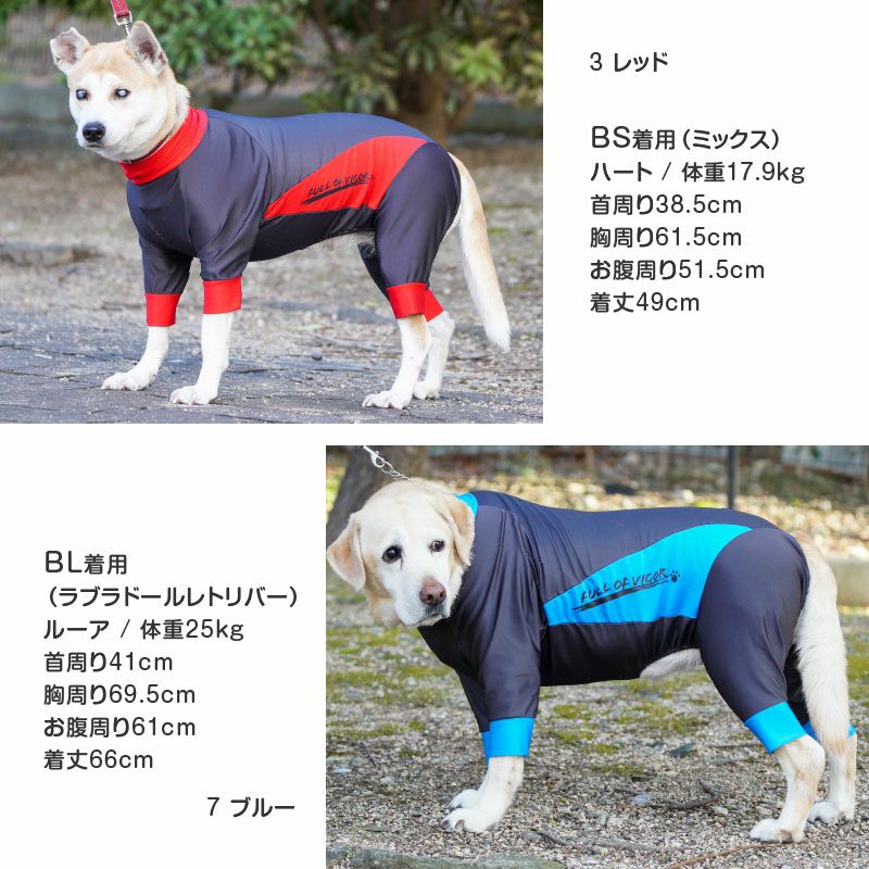 中型犬用 伸びて 着せやすい ドッグプレイ(R) 撥水 ラッシュガード