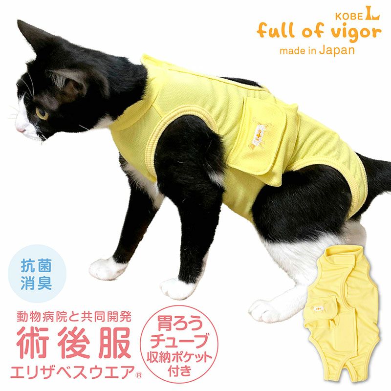 猫用 フルオープン 胃ろうチューブ 対応 術後服 エリザベスウエア(R