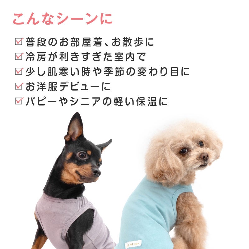 シンプルベア天インナータンク(ダックス・小型犬用)