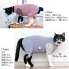 猫用ウォームボーダー長袖つなぎ