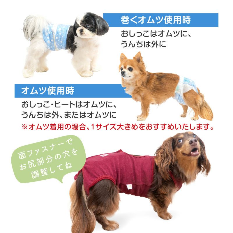 パイル 介護服 マナーガード(R) 男女兼用 ダックス 小型犬用