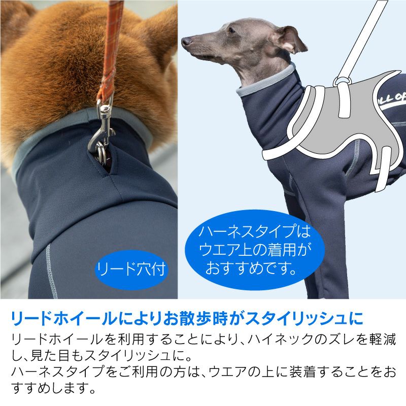 伸びて 着せやすい ドッグプレイ(R) 裏起毛 ラッシュガード ダックス