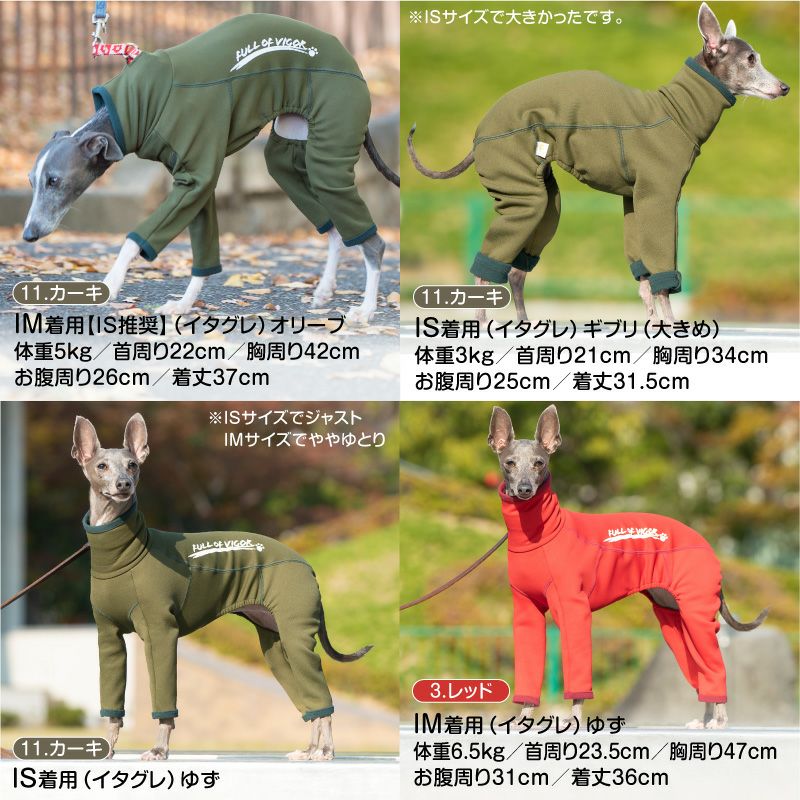 イタグレ用 伸びて 着せやすい ドッグプレイ(R) 裏起毛 ラッシュガード