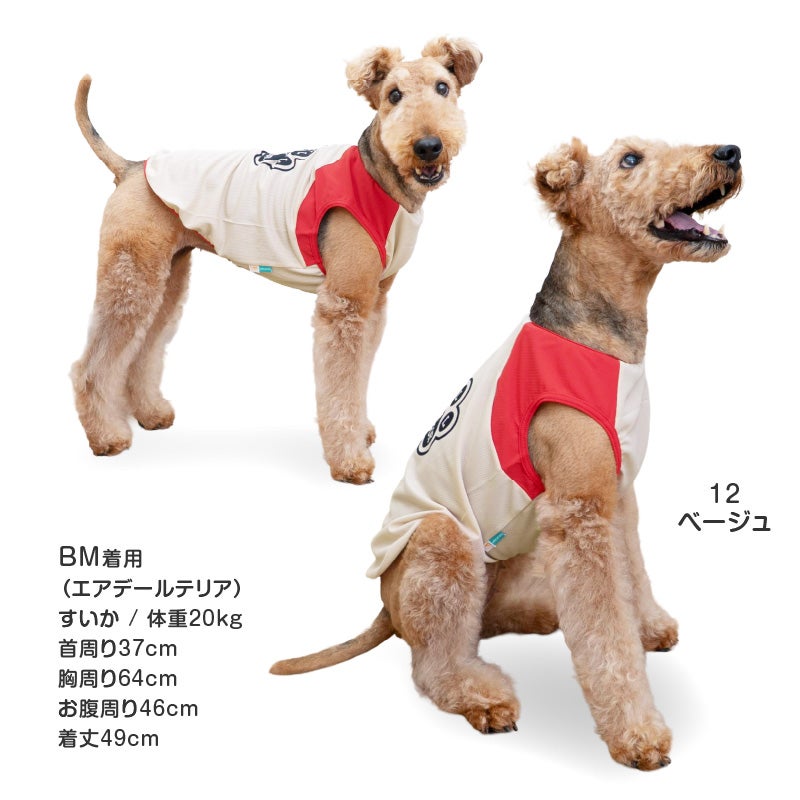 肉球プリント防蚊タンク(大型犬用)