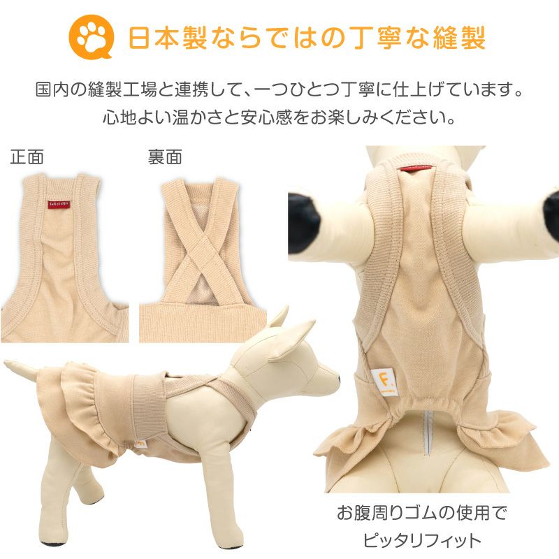 犬服ハンドメイドサロペットスカート＆ブラウス夢夢様　オーダー品❁⃘*.゜ ハンドメイド犬服 サロペットスカート Blue＆dot生地 ssサイズ❁⃘*.゜