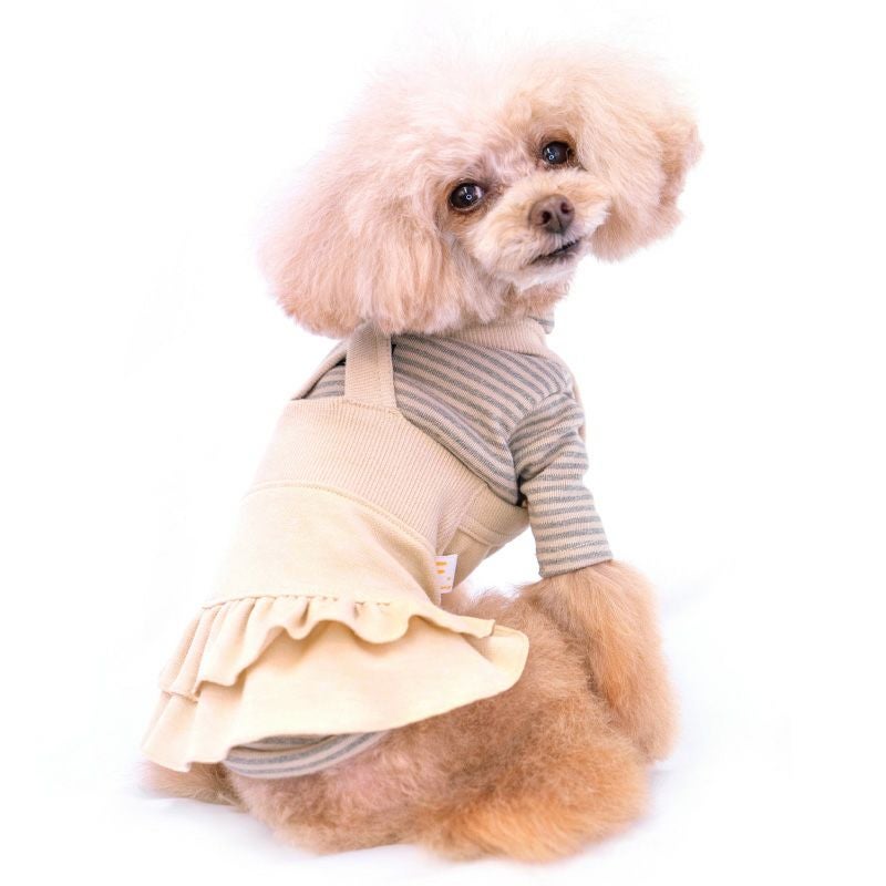 デニムニットサロペットスカート(ダックス・小型犬用)