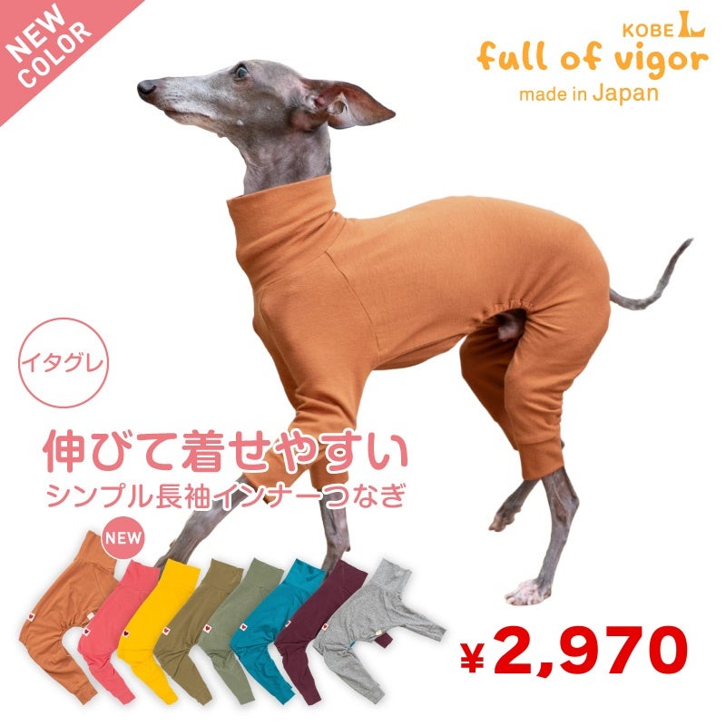 シンプル長袖インナーつなぎ(イタグレ用)