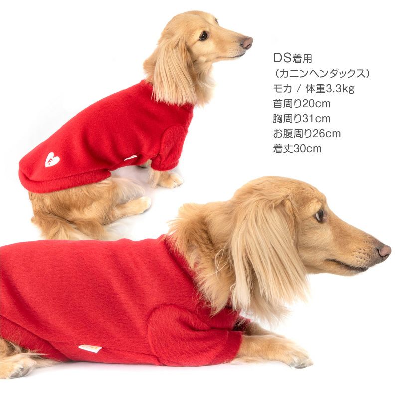 ハート 刺しゅう バルフィー ビーバー ニット ダックス 小型犬用