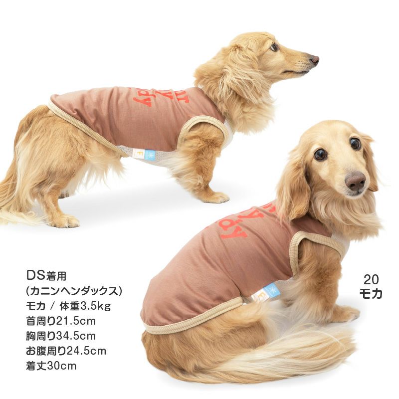 接触冷感ロゴプリントタンク(ダックス・小型犬用)