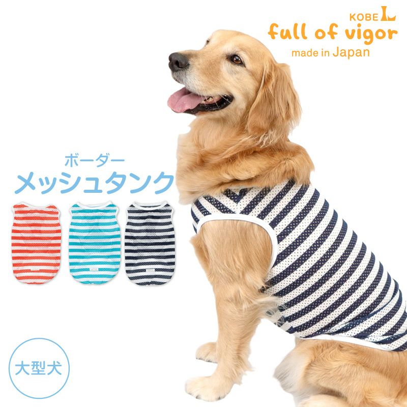 大型犬用 ボーダー メッシュ タンク | ダックス、猫 、小型犬、中型犬