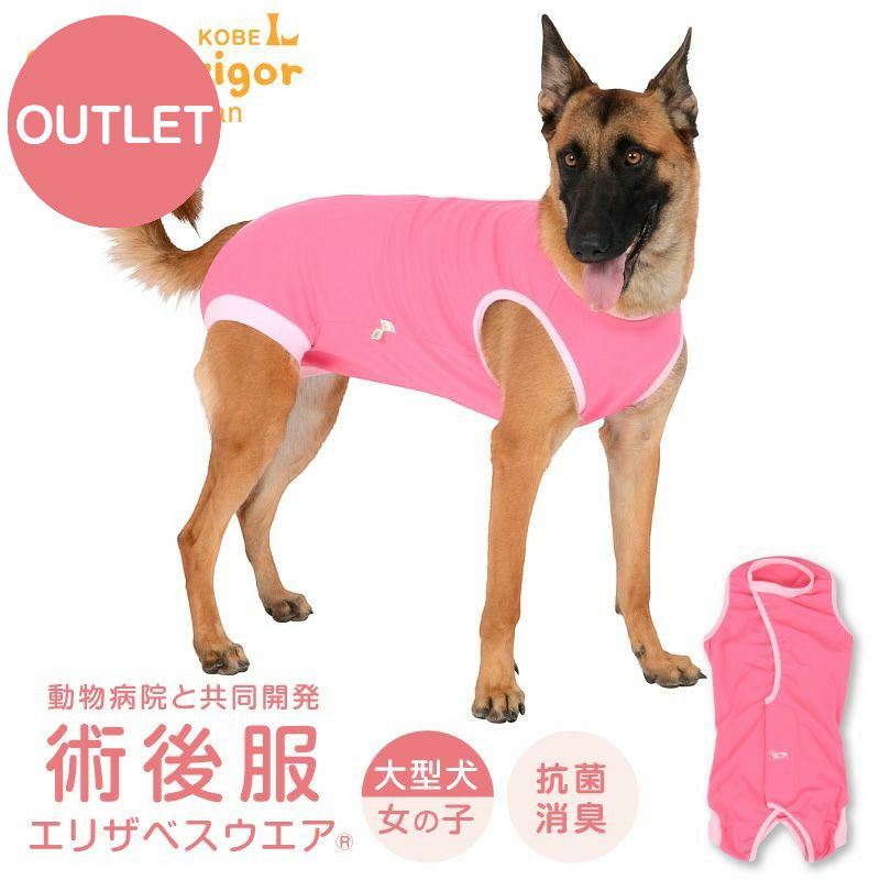 アウトレット】大型犬用 術後服エリザベスウエア(R) 女の子 抗菌 消臭