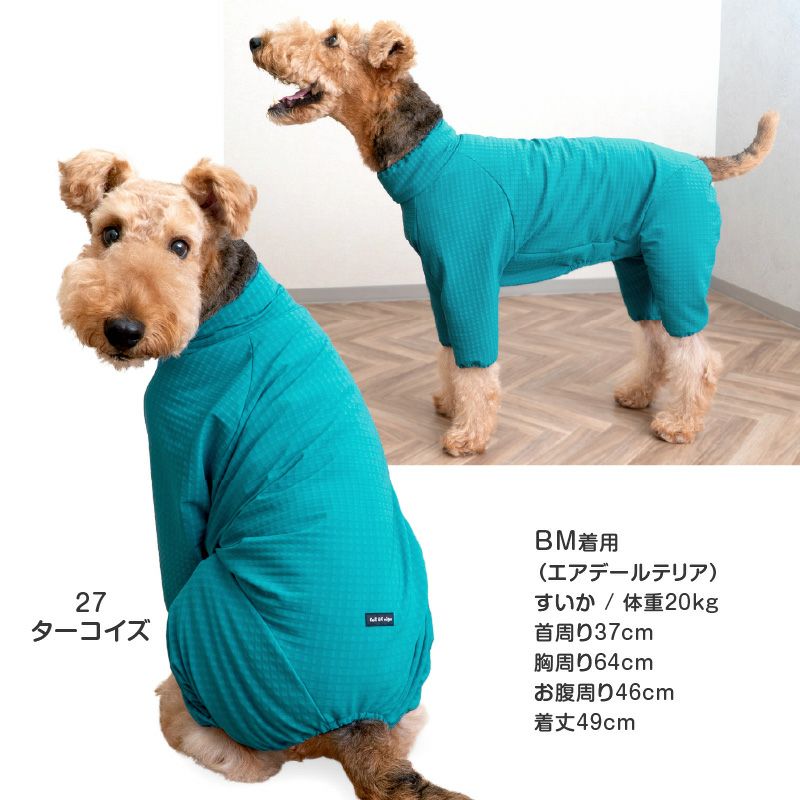 着ぶくれしない あったか 裏 フリース 大型犬用 ドッグプレイ(R) 撥水
