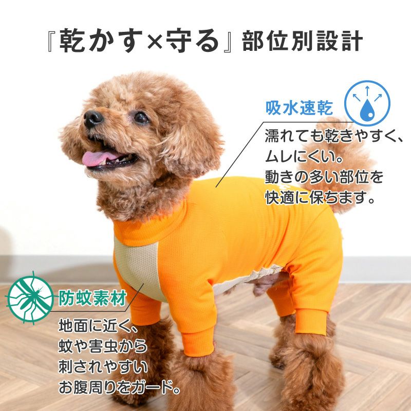 ドッグプレイ(R)吸水速乾防蚊ラッシュガード(ダックス・小型犬用)