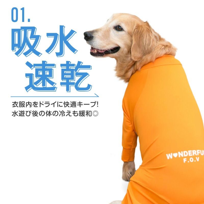 大型犬用 伸びて 着せやすい ドッグプレイ(R) 吸水速乾 防蚊 ラッシュ